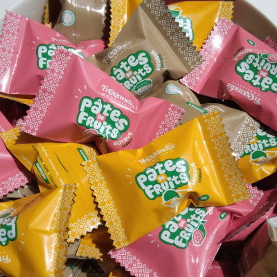 LOT 10 PATES DE FRUITS EXOTIQUES - ANANAS, BAOBAB, GOYAVE, GINGEMBRE  , MANGUE